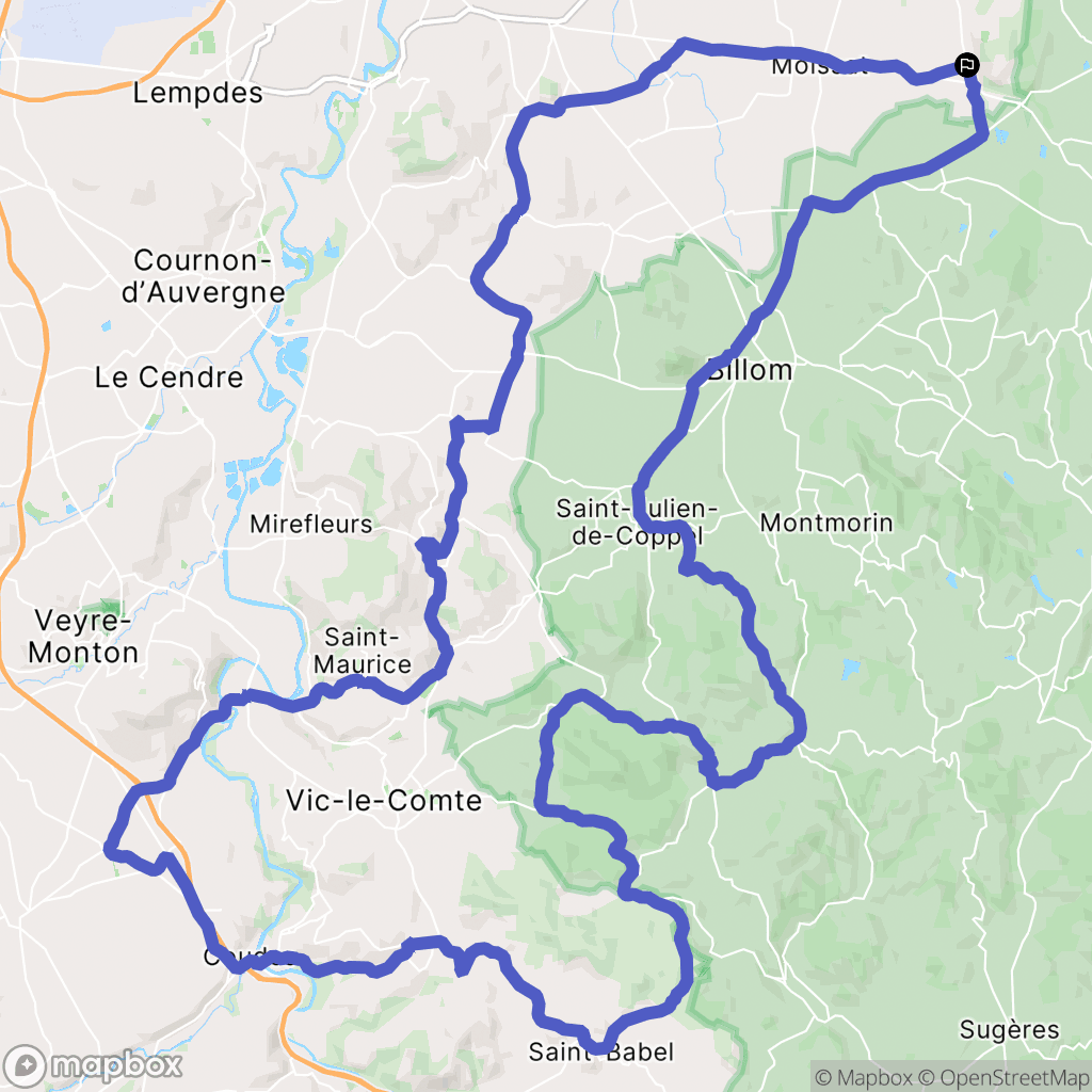 Ravel : carte du parcours de randonnée - France