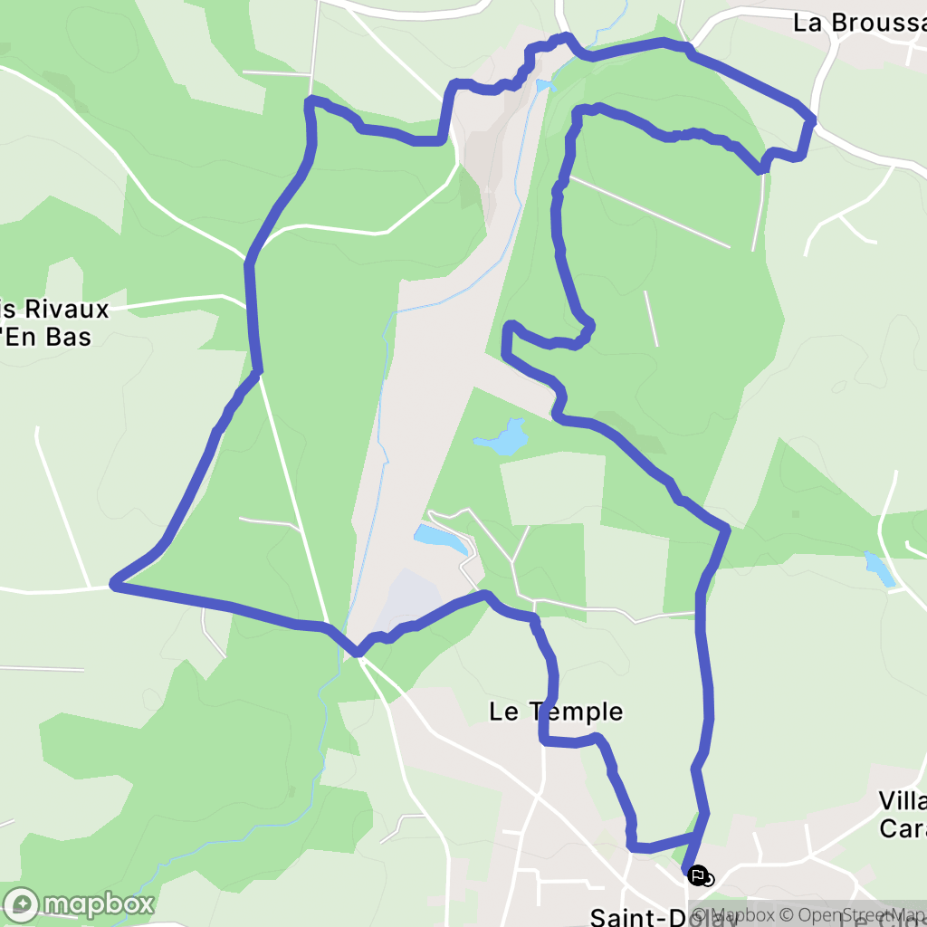 Saint-Dolay : carte du parcours de randonnée - France