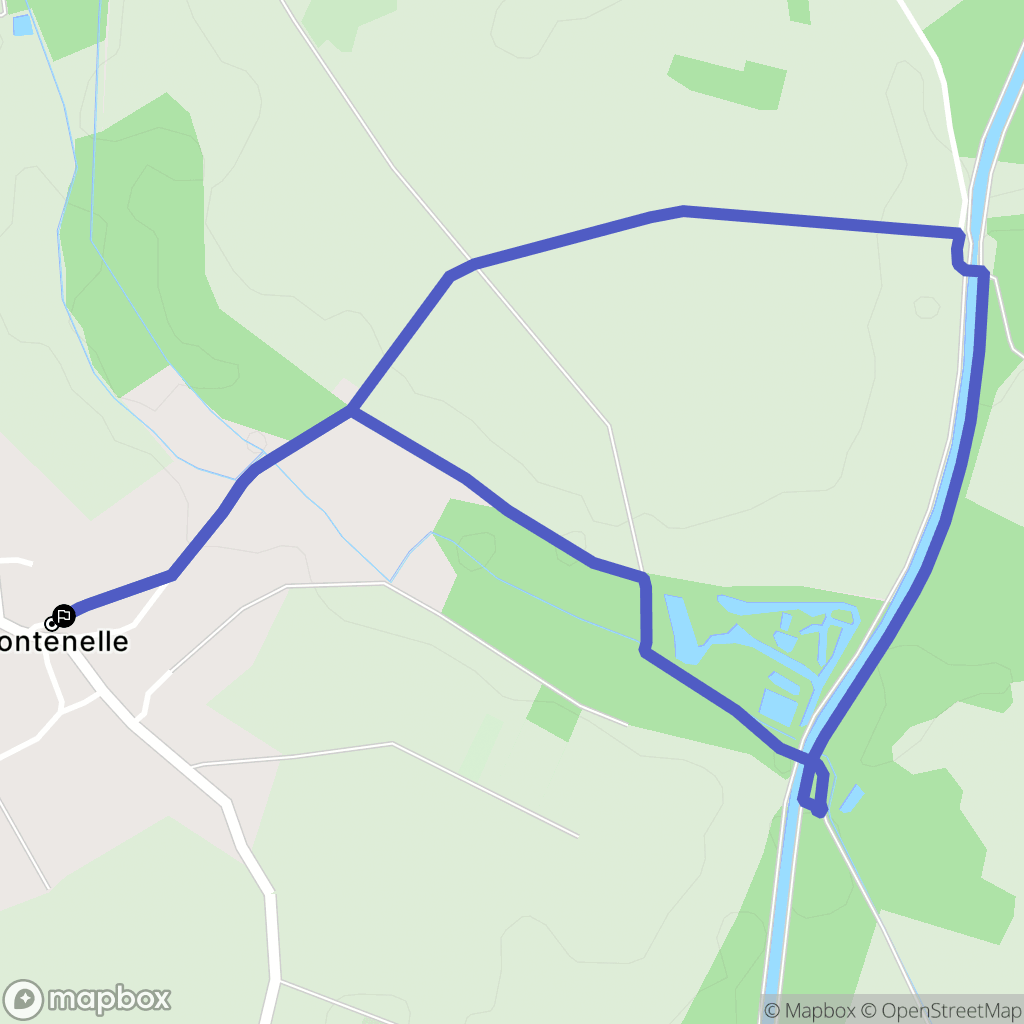 Fontenelle : carte du parcours de randonnée - France
