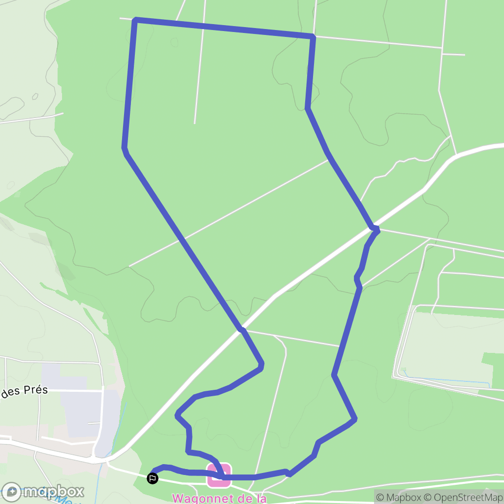 Haguenau : carte du parcours de randonnée - France