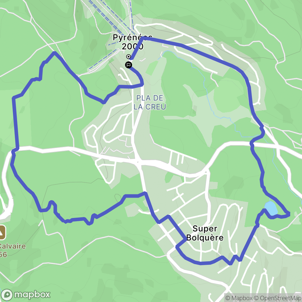 Bolquère : carte du parcours de randonnée - France
