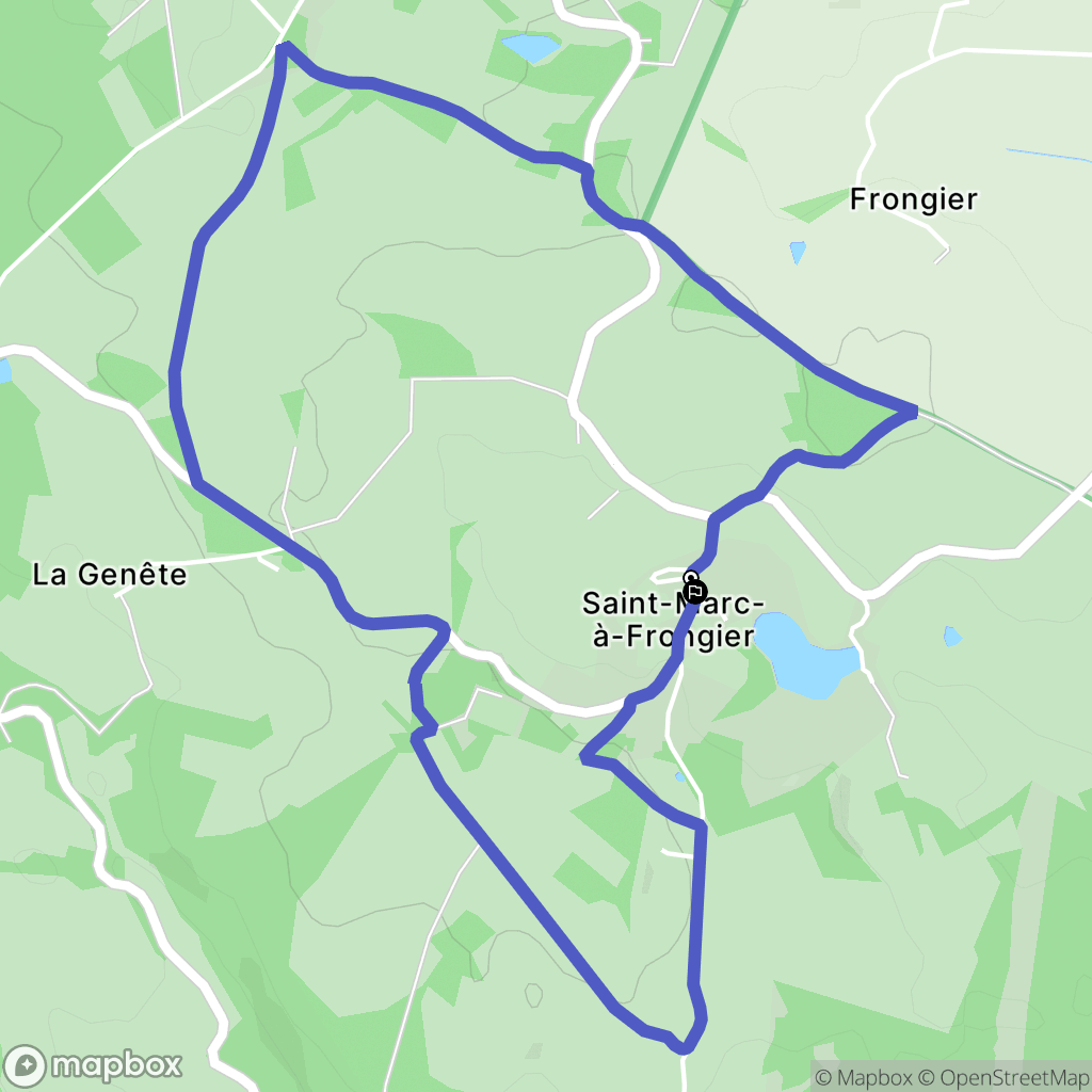Saint-Marc-à-Frongier : carte du parcours de randonnée - France