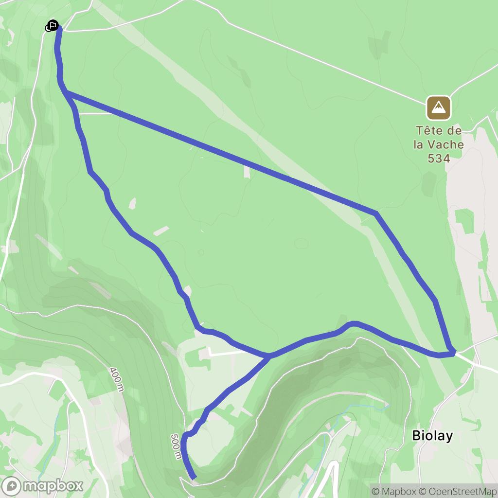 Perrigny : carte du parcours de randonnée - France