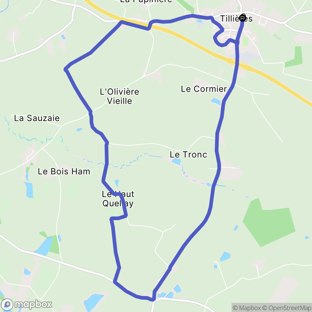 Sèvremoine : carte du parcours de randonnée - France
