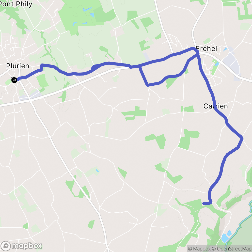 Plurien : carte du parcours de randonnée - France