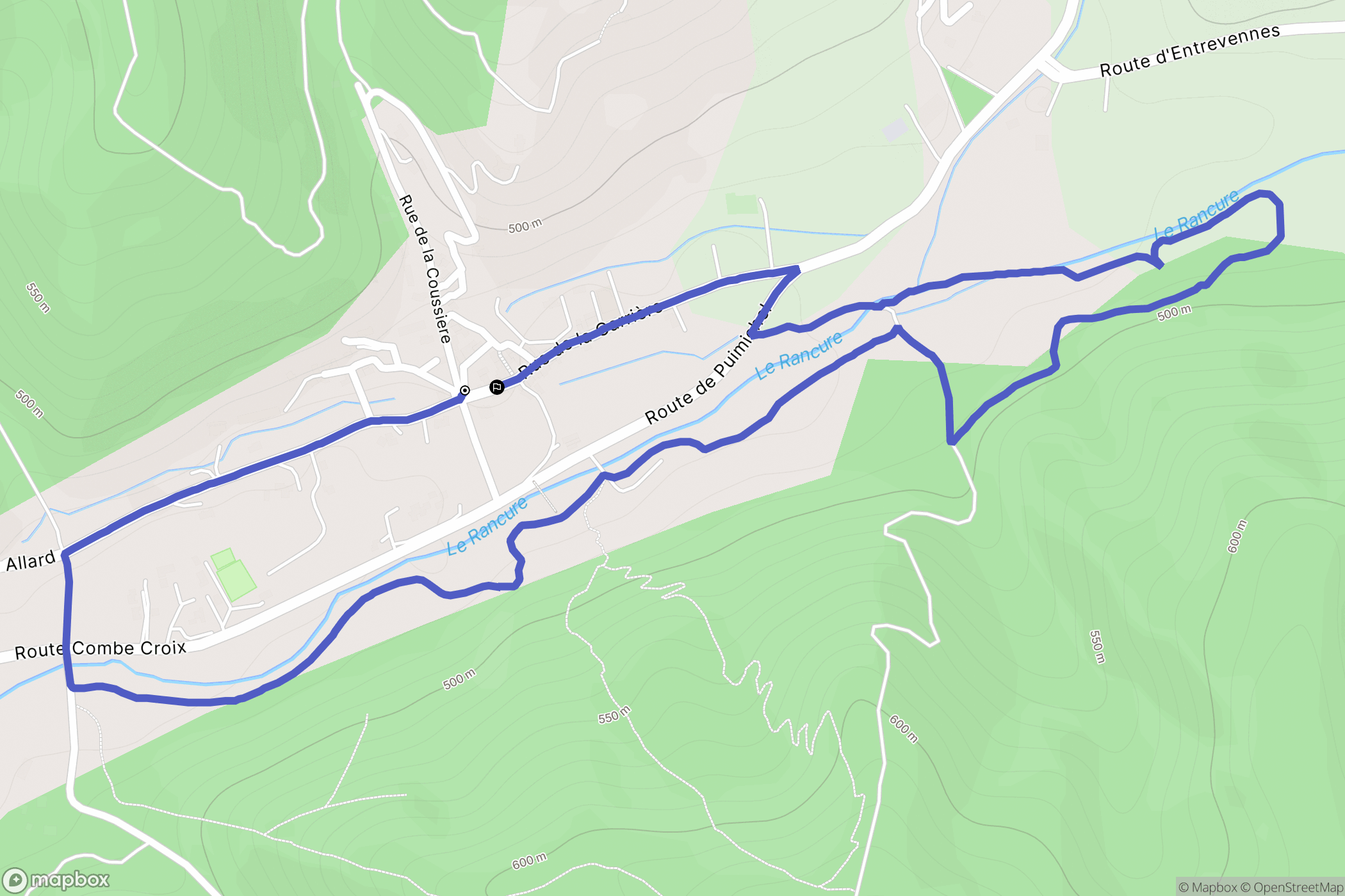 Le Castellet : carte du parcours de randonnée - France
