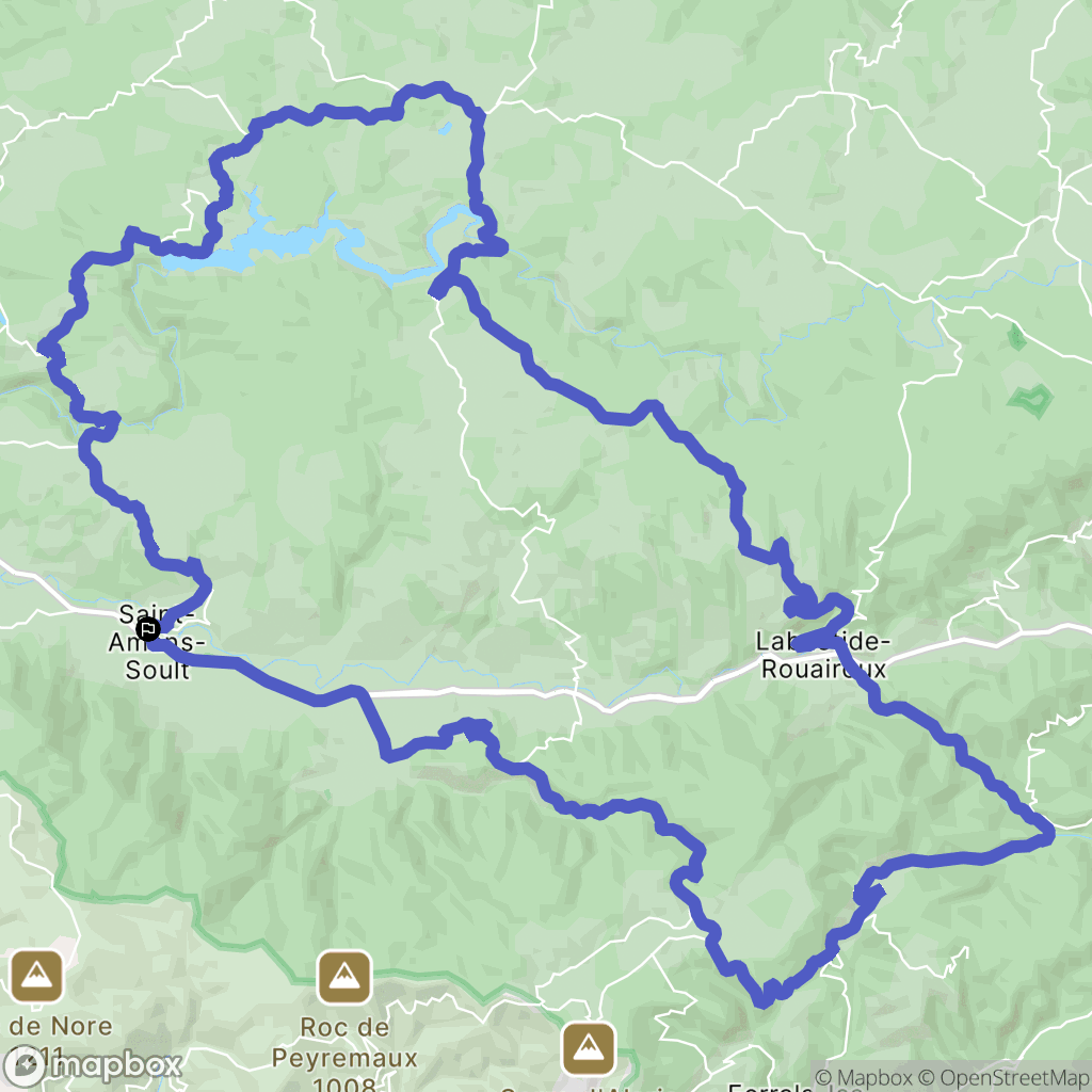 Saint-Amans-Soult : carte du parcours de randonnée - France
