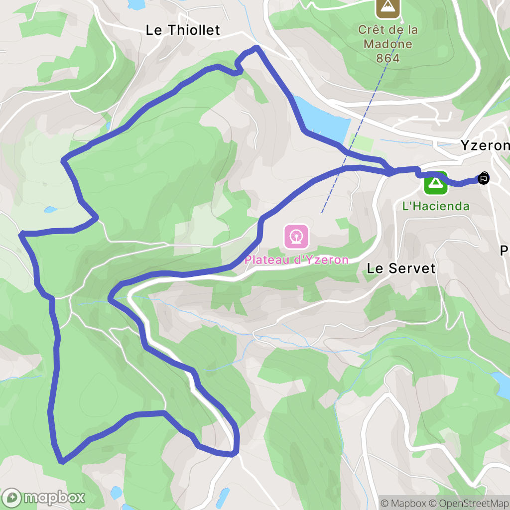 Yzeron: routekaart voor buitenactiviteiten - France