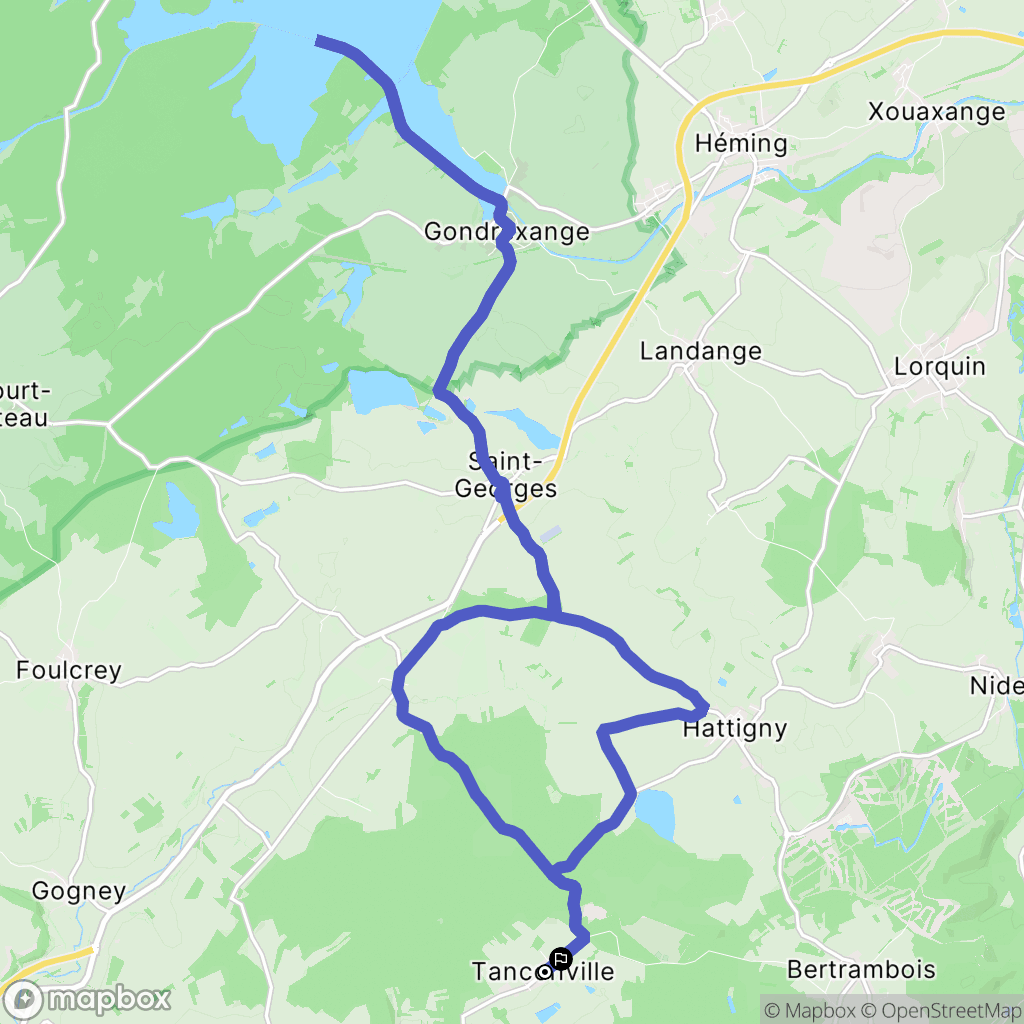 Tanconville : carte du parcours de randonnée - France