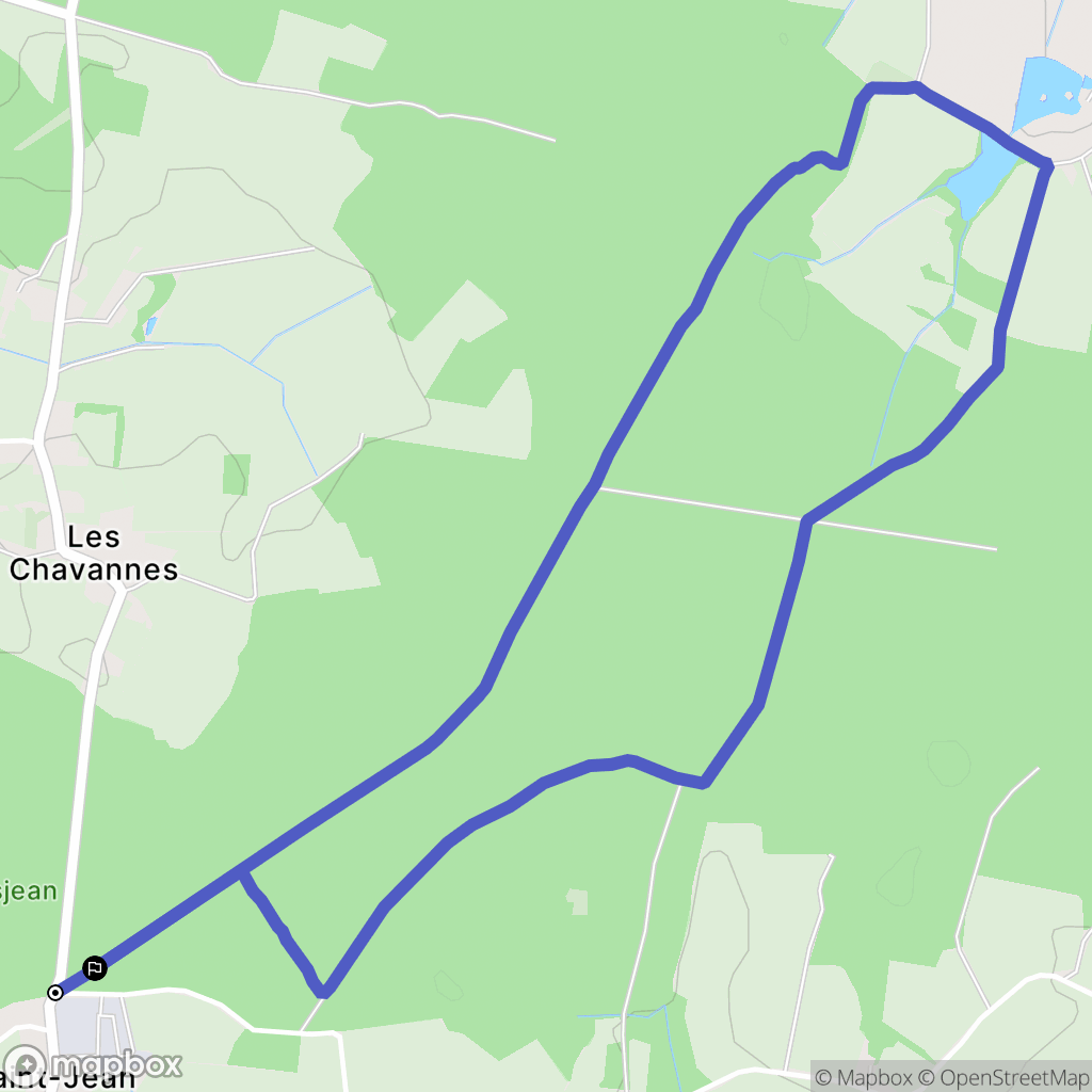 Bosjean : carte du parcours de randonnée - France