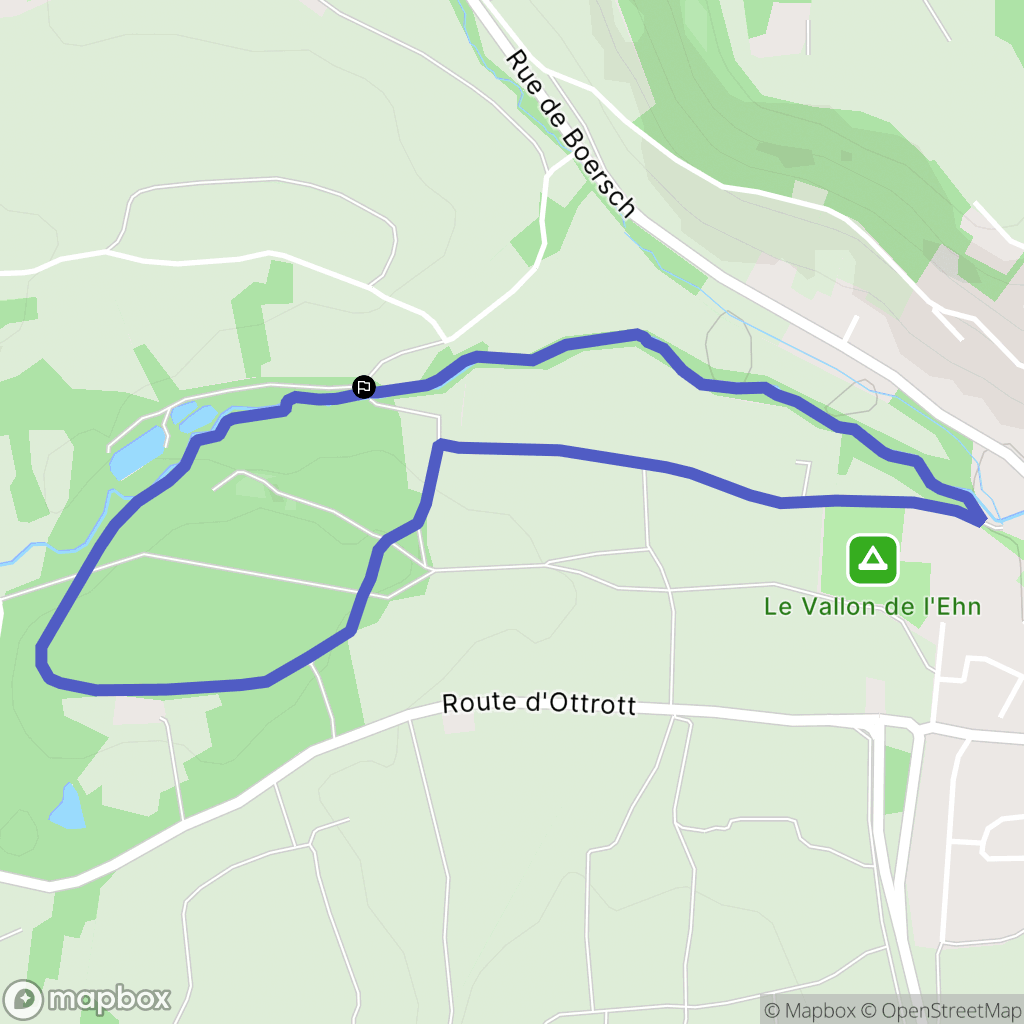 Obernai : carte du parcours de randonnée - France