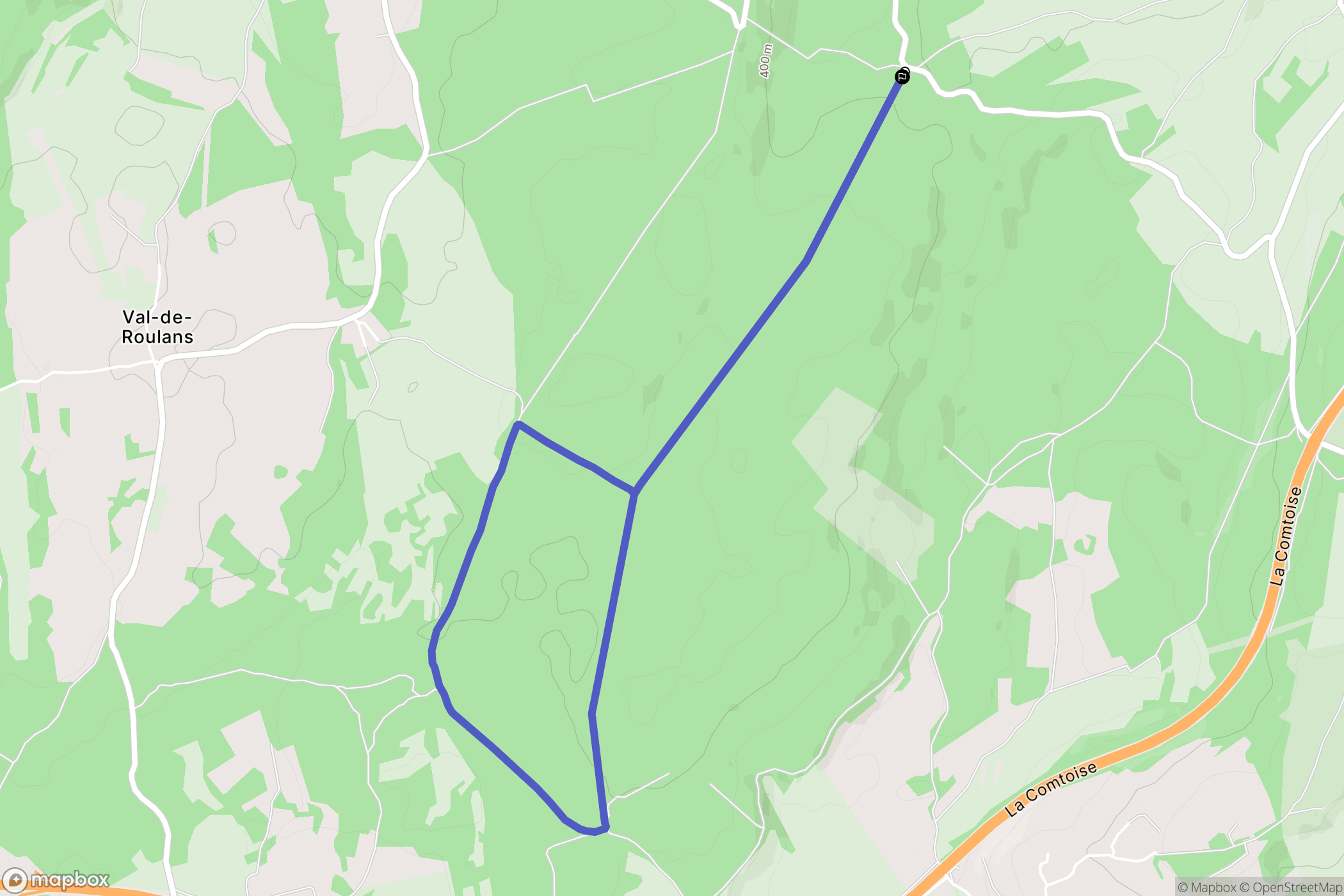 Fontenotte : carte du parcours de randonnée - France