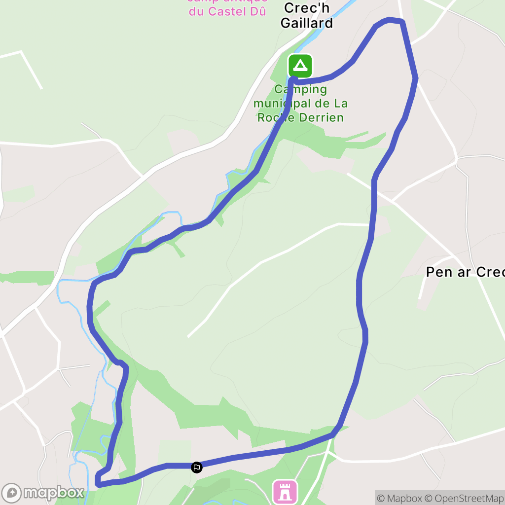 La Roche-Jaudy : carte du parcours de randonnée - France