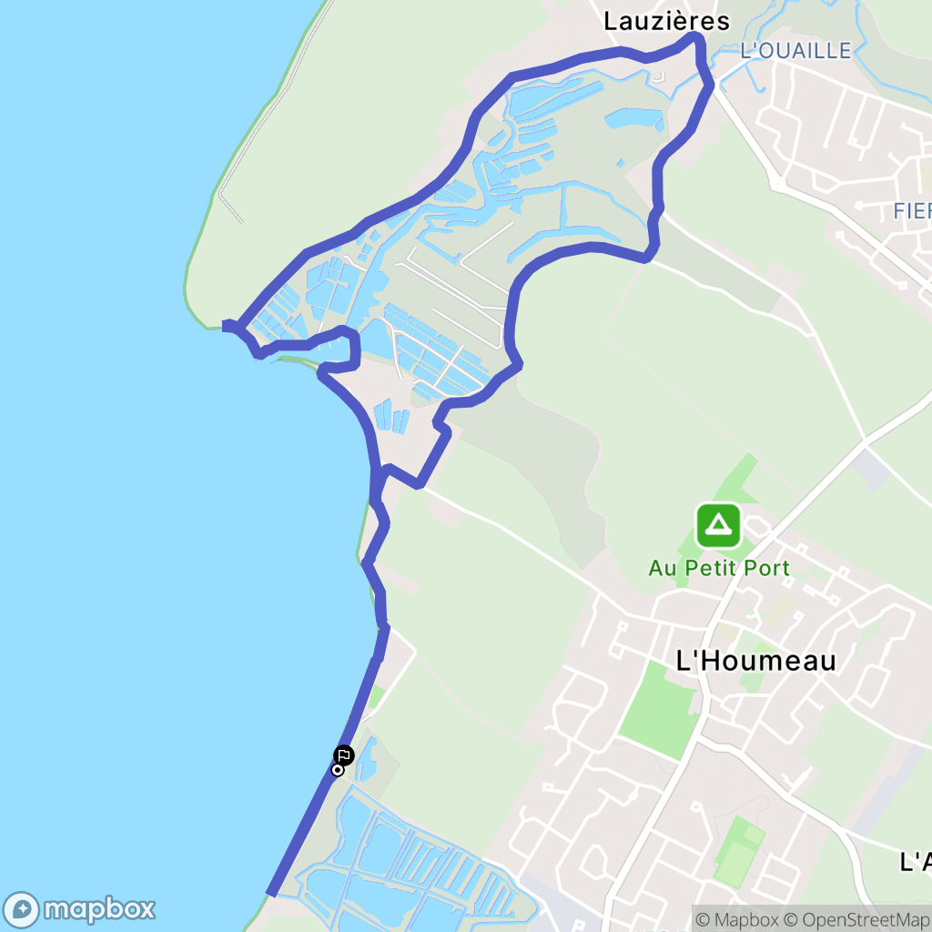 L'Houmeau : carte du parcours de randonnée - France