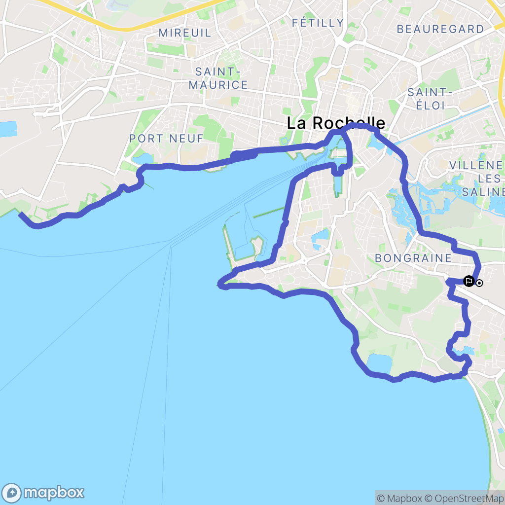 Aytré : carte du parcours de randonnée - France