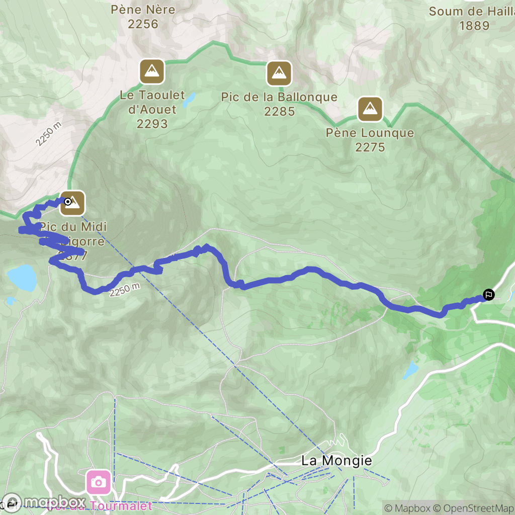 Sers : carte du parcours de randonnée - France