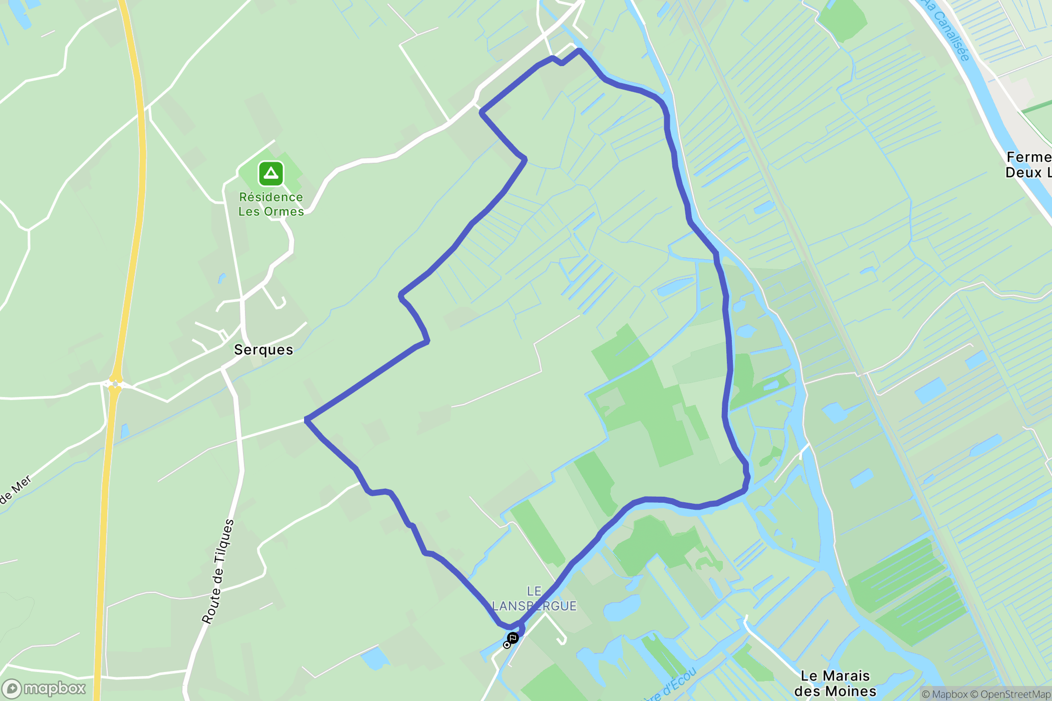 Tilques : carte du parcours de randonnée - France