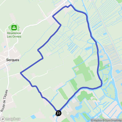 Tilques : carte du parcours de randonnée - France