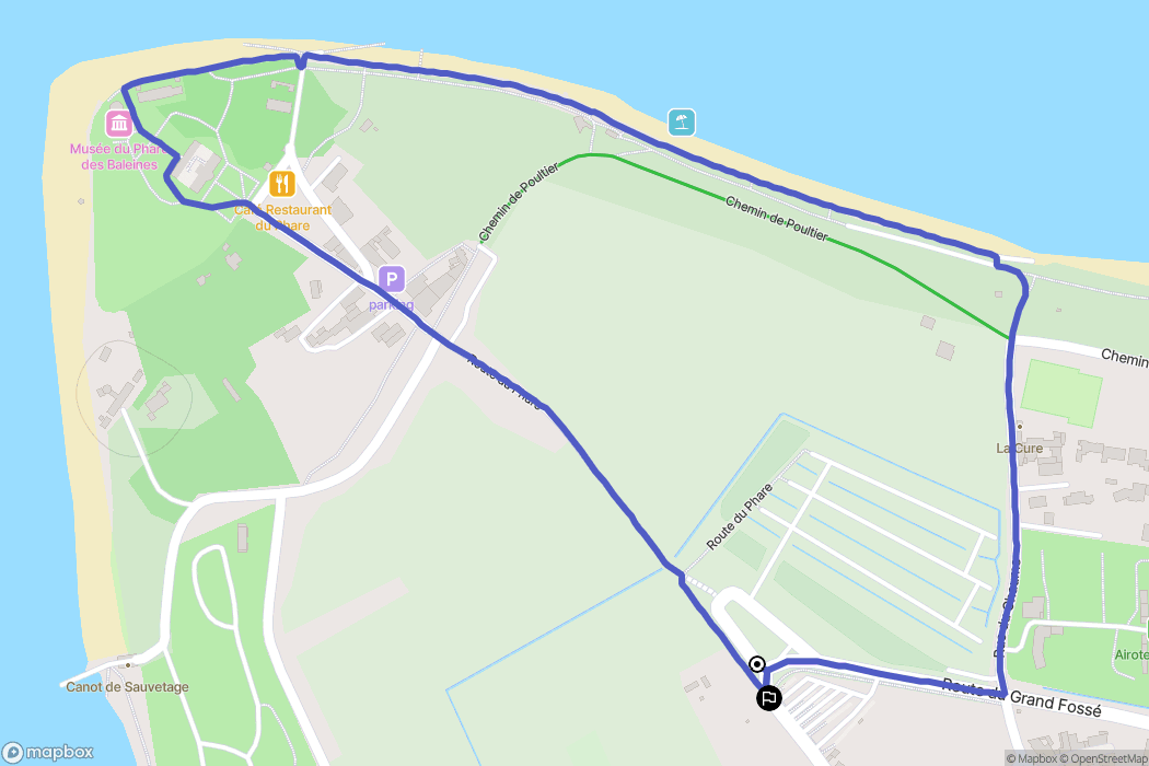 Saint-Clément-des-Baleines : carte du parcours de randonnée - France