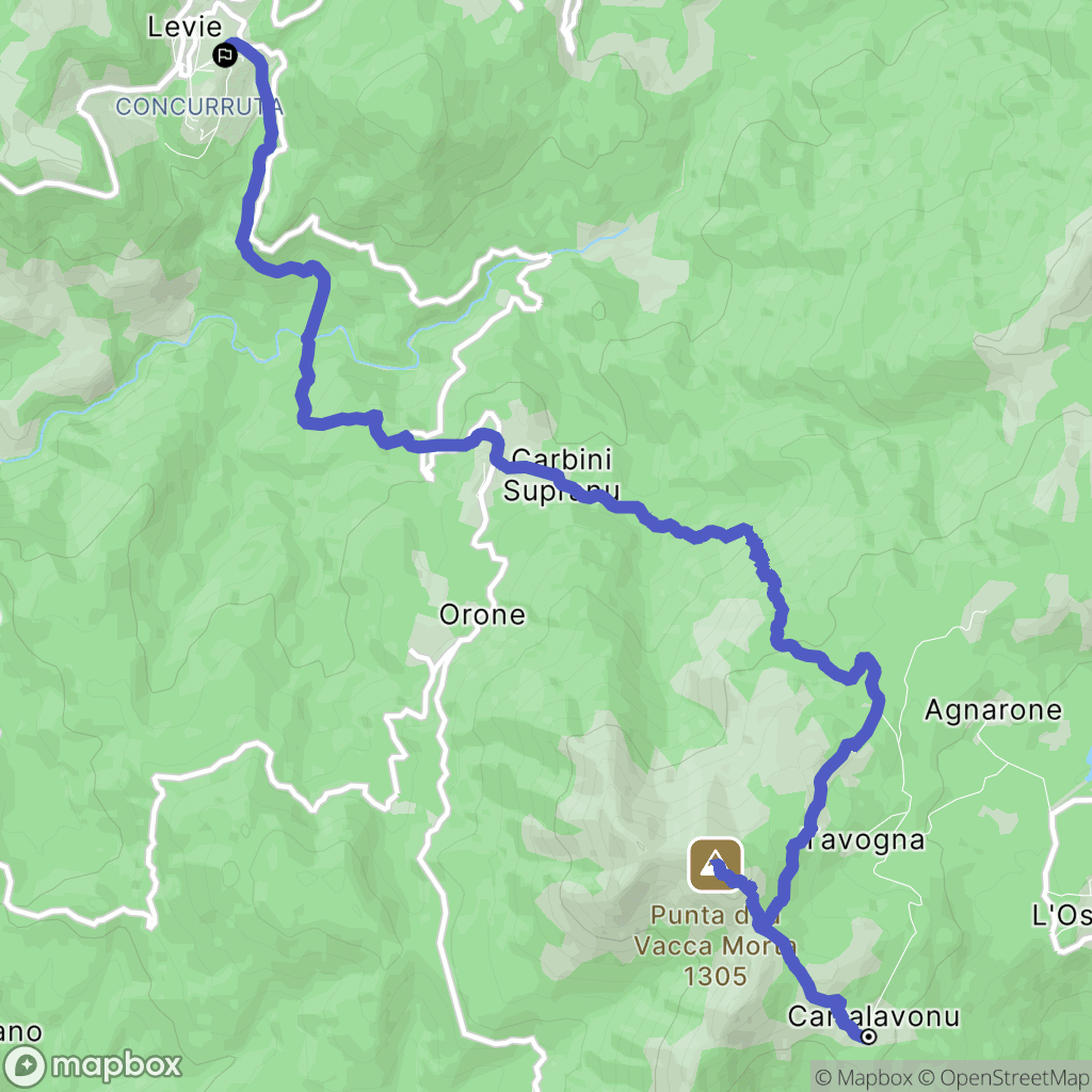 Porto-Vecchio : carte du parcours de randonnée - France