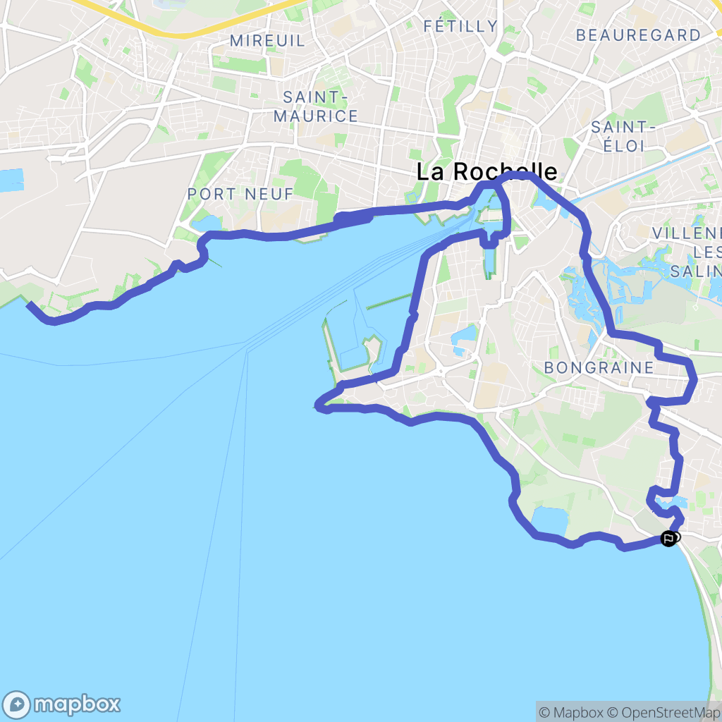 Aytré : carte du parcours de randonnée - France