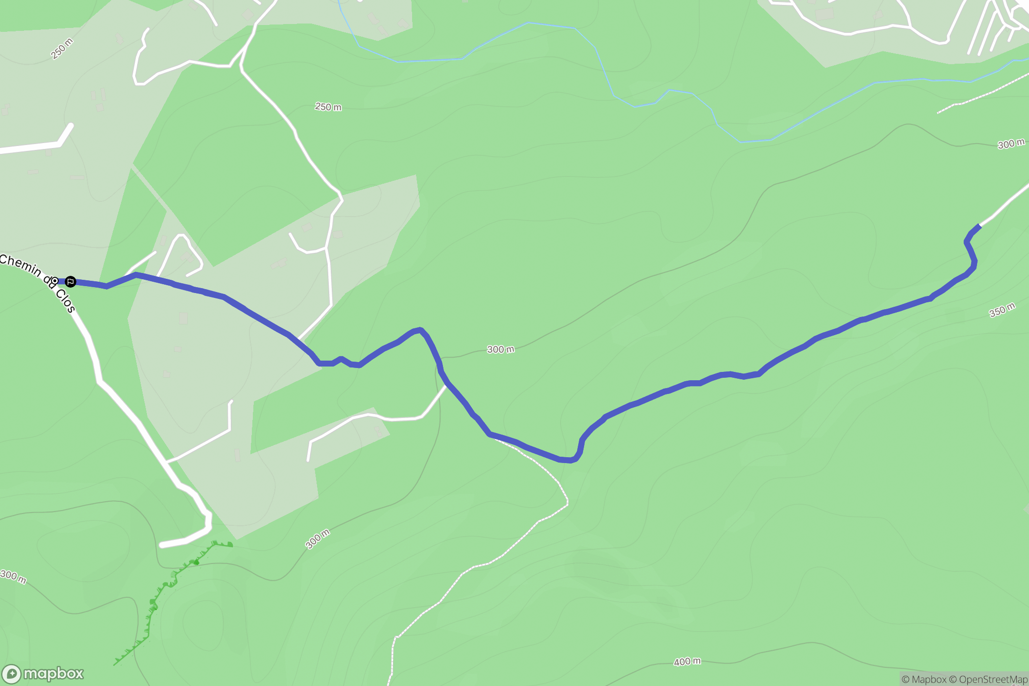 Cuges-les-Pins : carte du parcours de randonnée - France