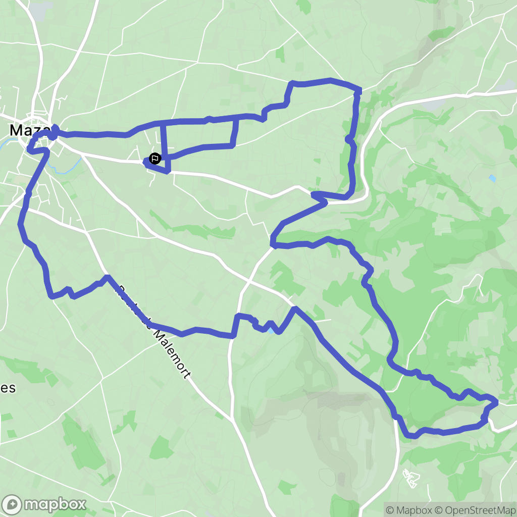 Mazan : carte du parcours de randonnée - France