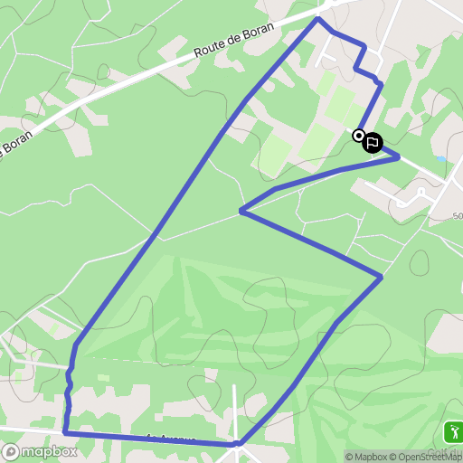 Gouvieux : carte du parcours de randonnée - France