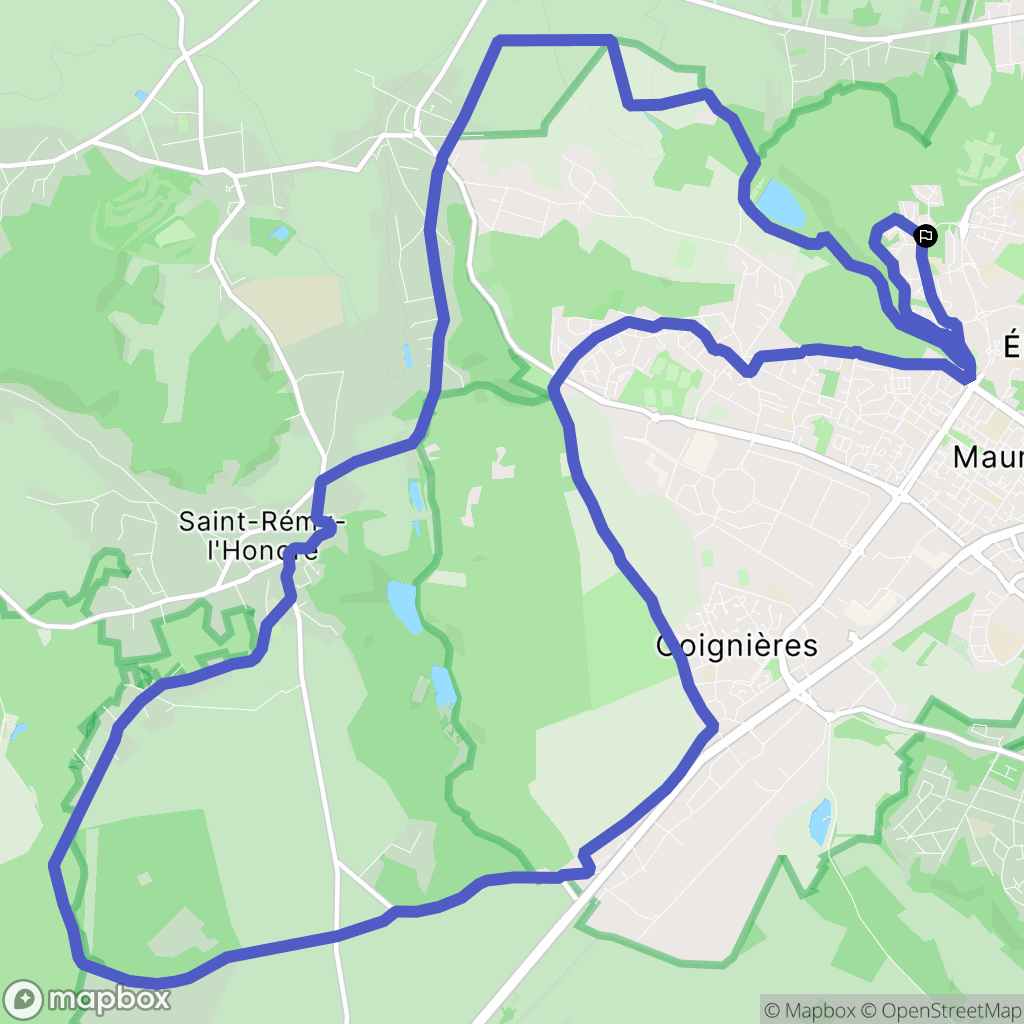 Maurepas : carte du parcours de randonnée - France