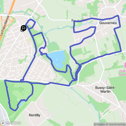 Saint-Thibault-des-Vignes : carte du parcours de randonnée - France