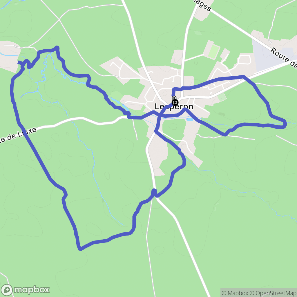 Lesperon : carte du parcours de randonnée - France