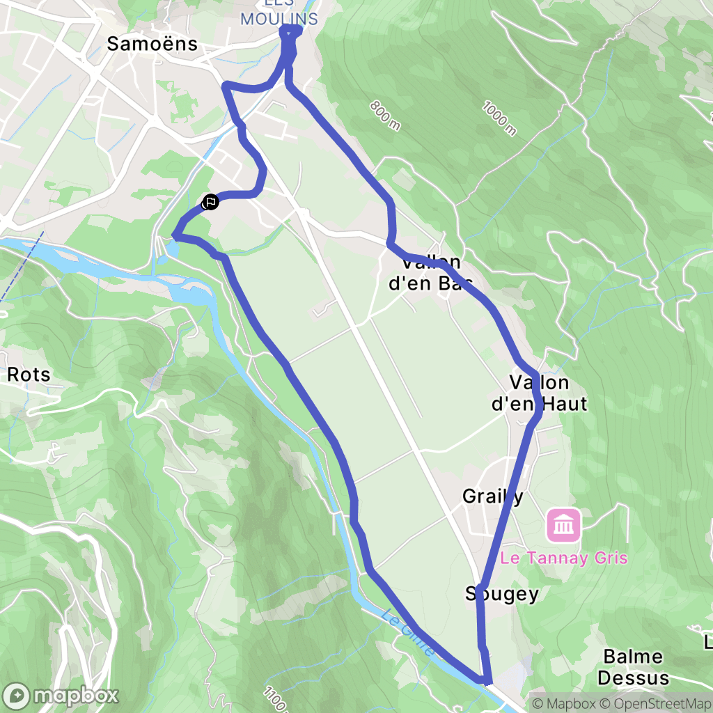Samoëns : carte du parcours de randonnée - France