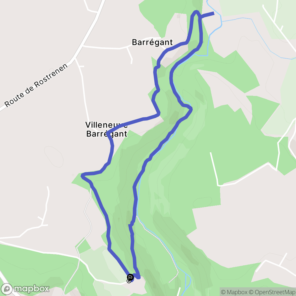Le Faouët : carte du parcours de randonnée - France