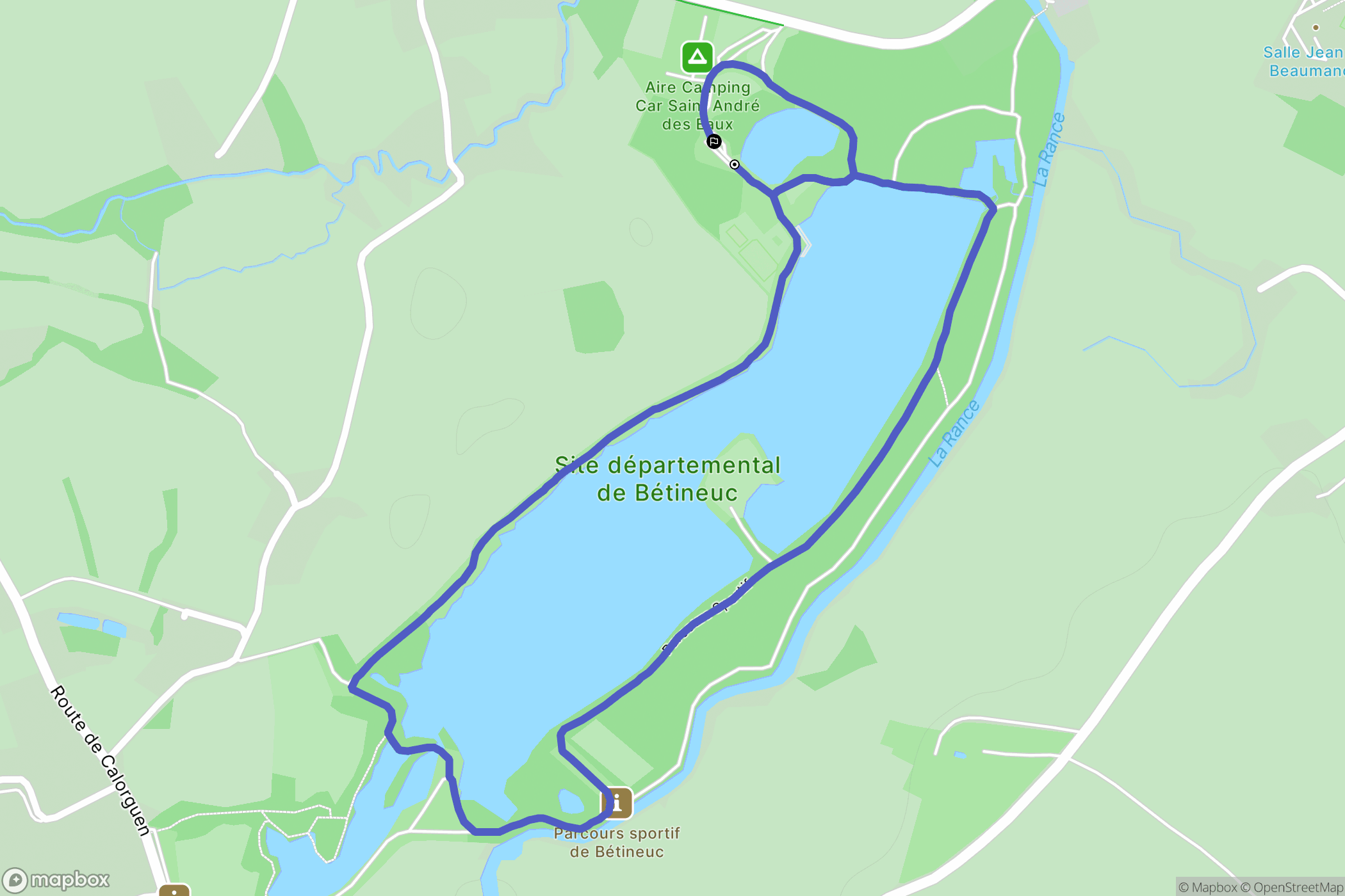 Saint-André-des-Eaux : carte du parcours de randonnée - France