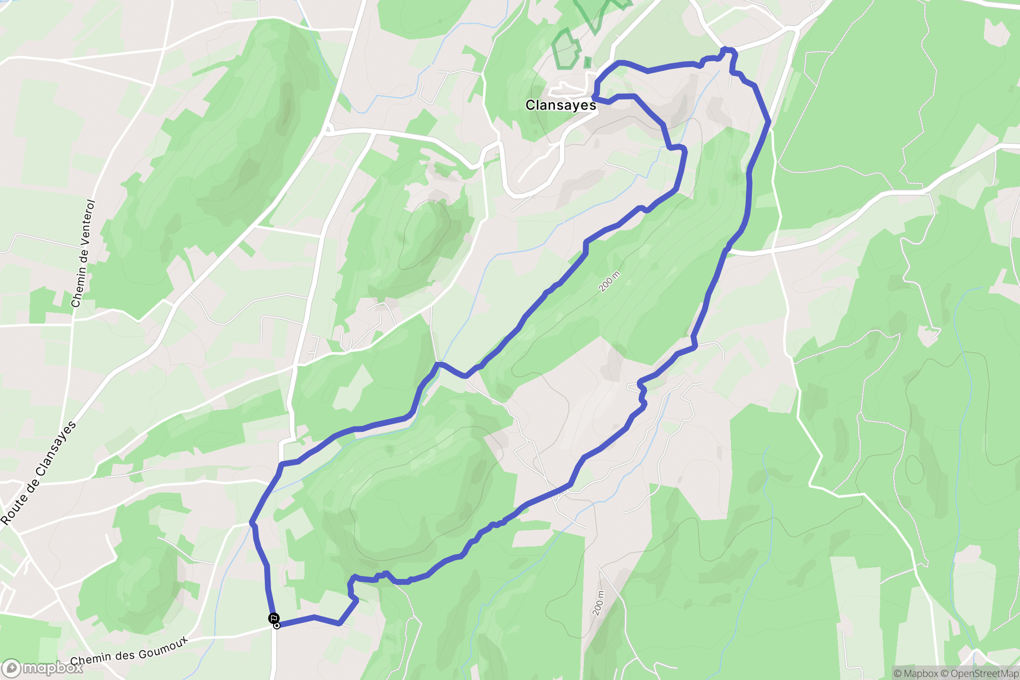 Saint-Paul-Trois-Châteaux : carte du parcours de randonnée - France