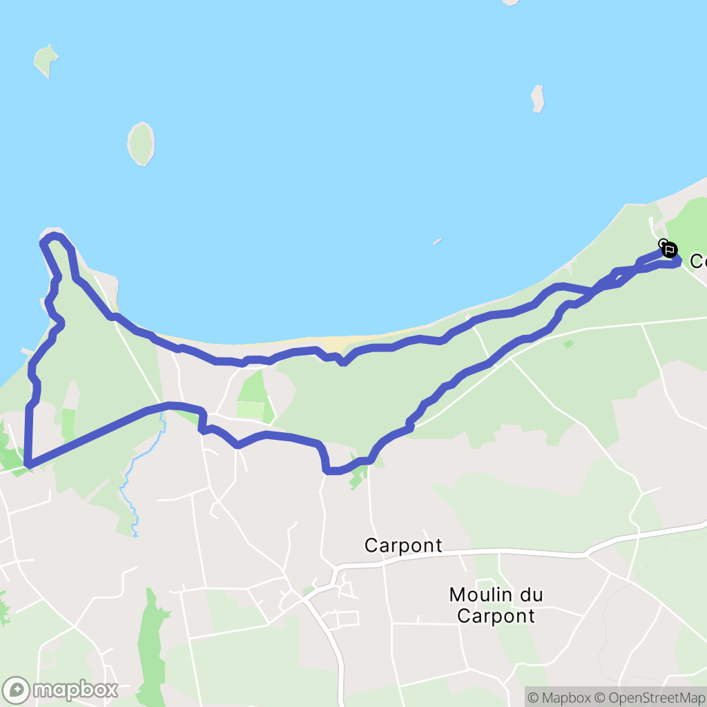 Saint-Pabu : carte du parcours de randonnée - France