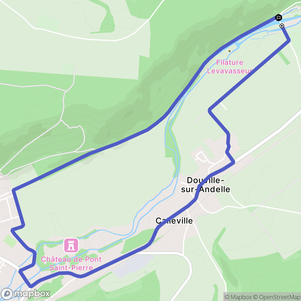 Douville-sur-Andelle : carte du parcours de randonnée - France