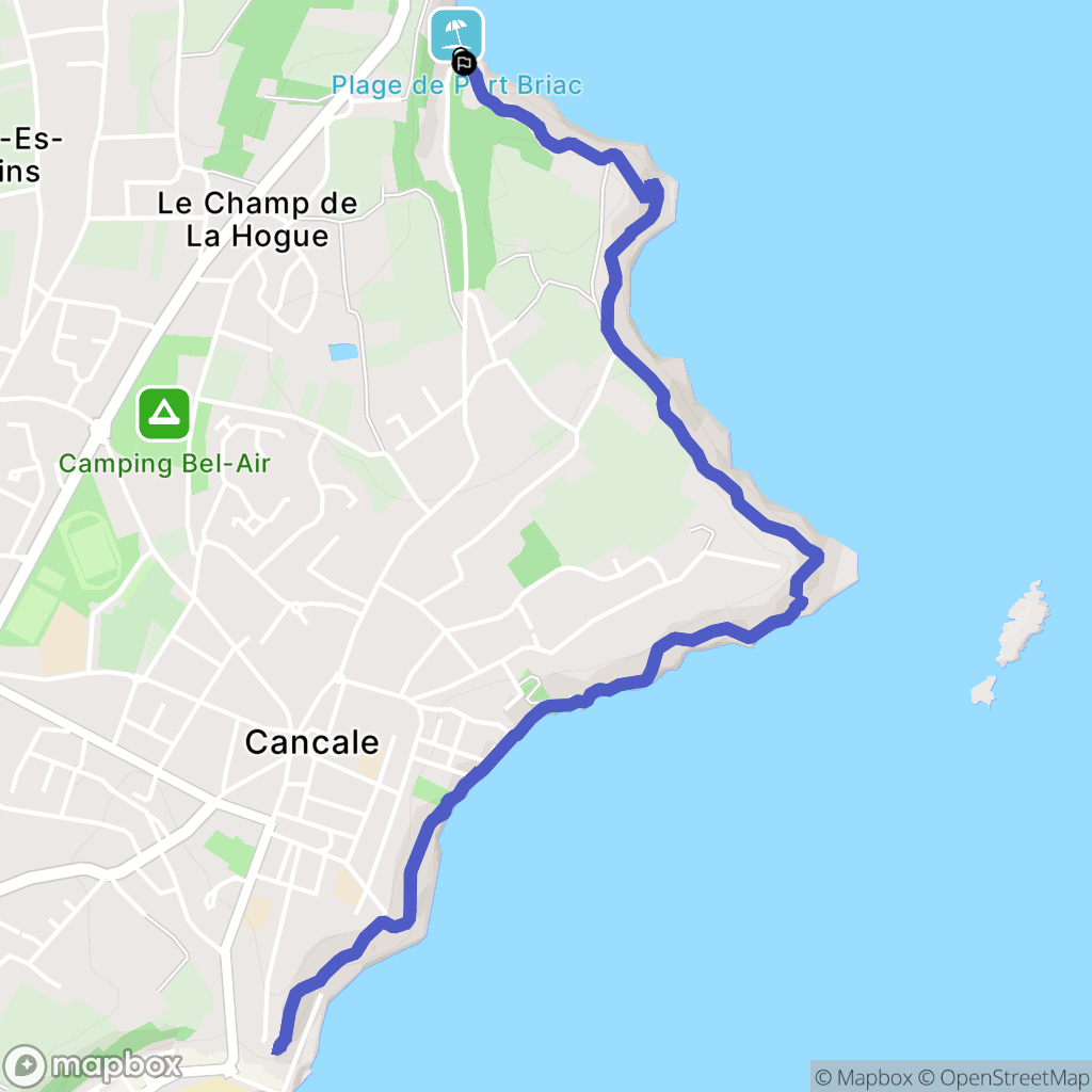 Cancale : carte du parcours de randonnée - France