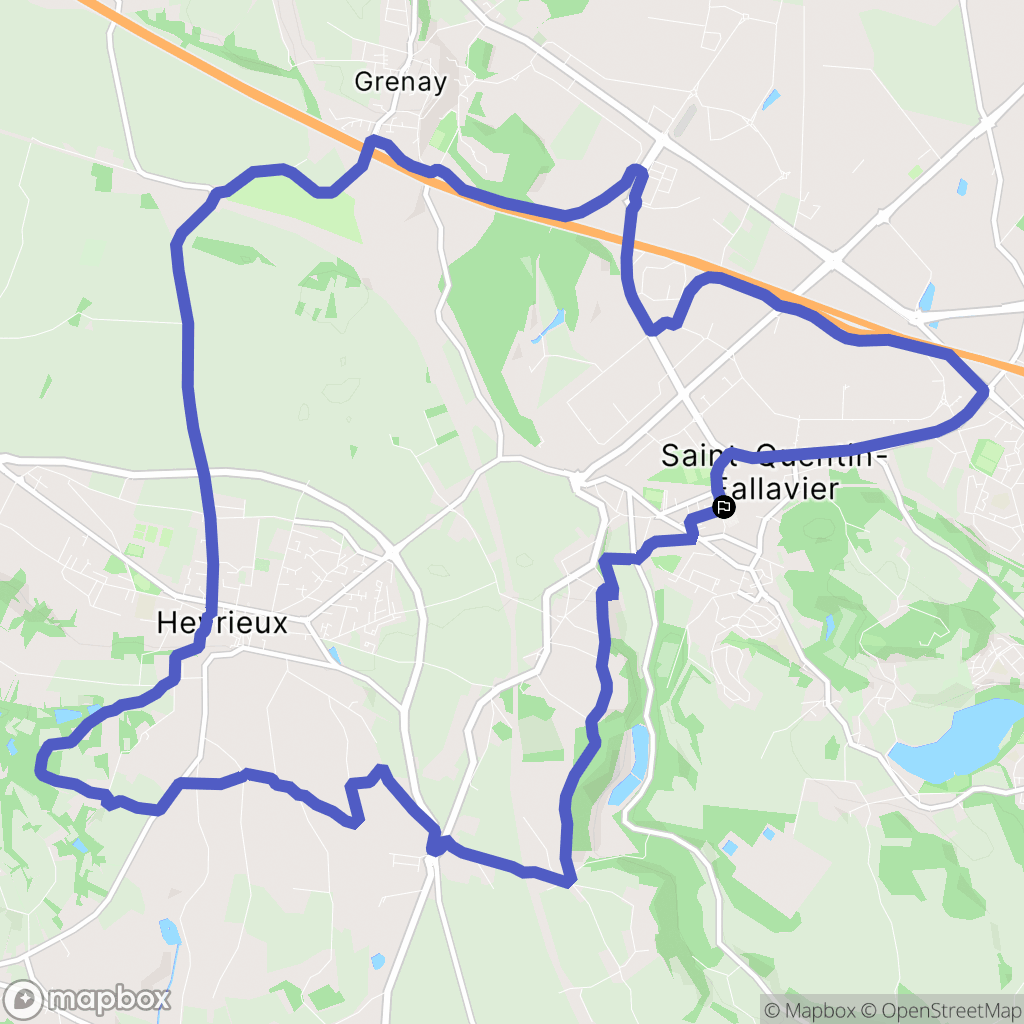 Saint-Quentin-Fallavier : carte du parcours de randonnée - France
