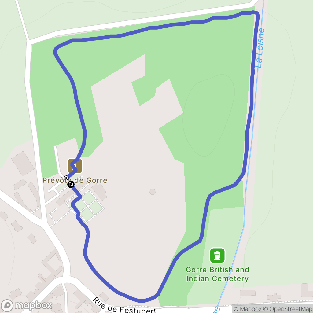 Beuvry : carte du parcours de randonnée - France
