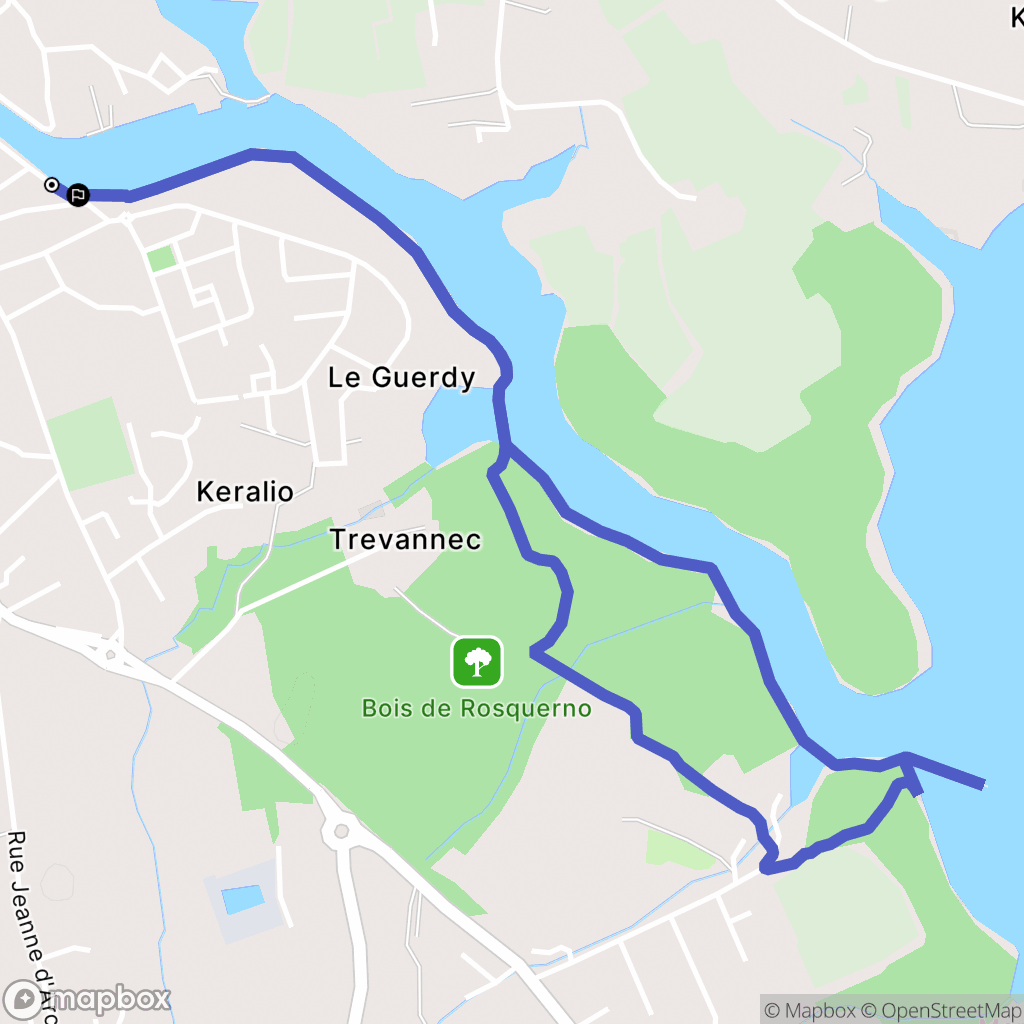 Pont-l'Abbé : carte du parcours de randonnée - France