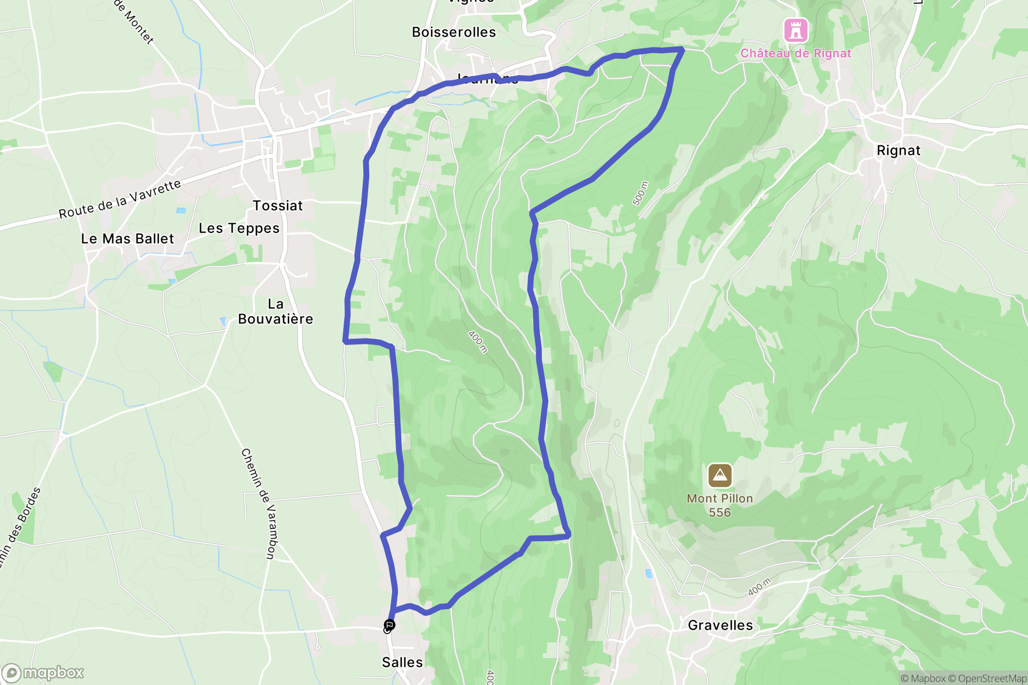 Saint-Martin-du-Mont : carte du parcours de randonnée - France
