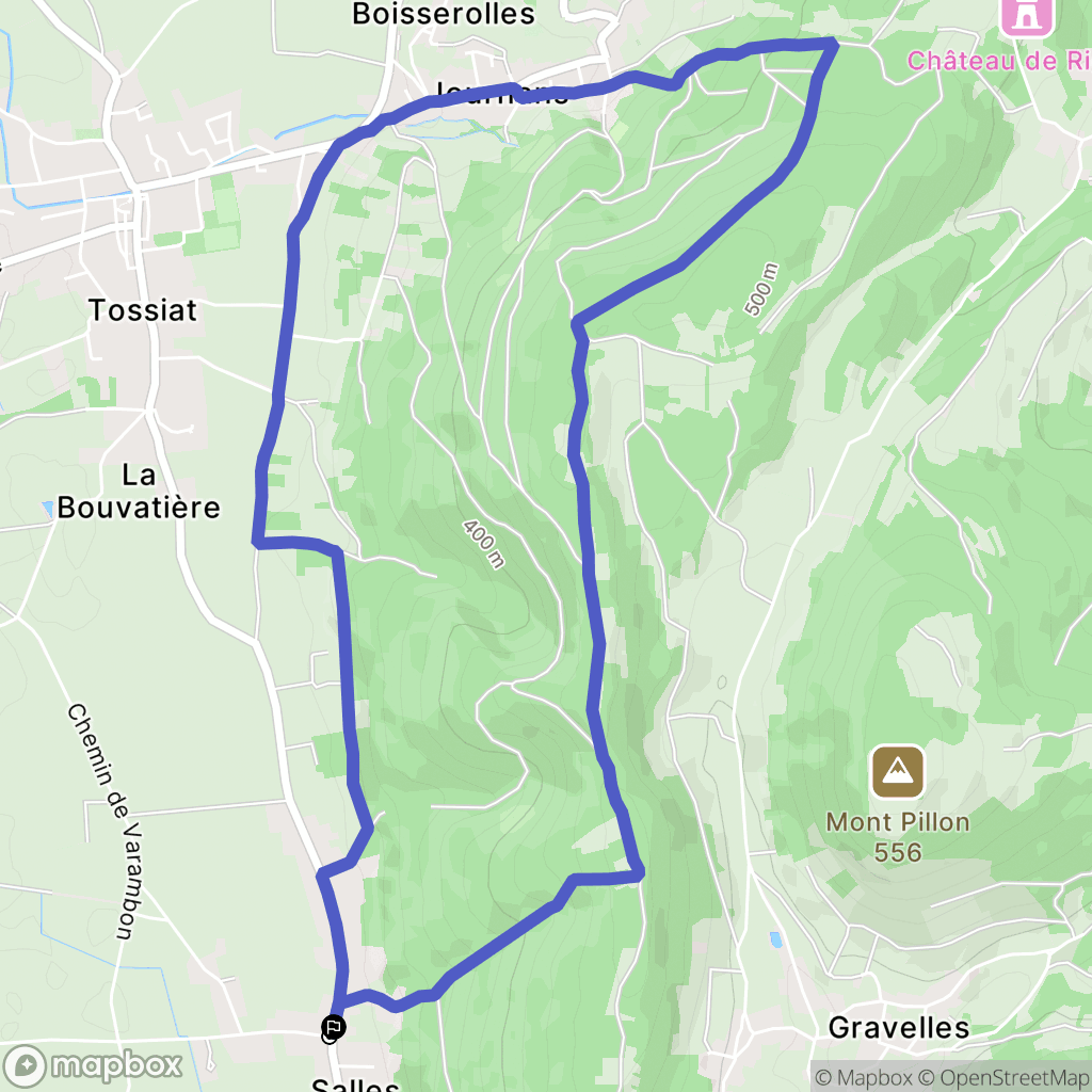 Saint-Martin-du-Mont : carte du parcours de randonnée - France