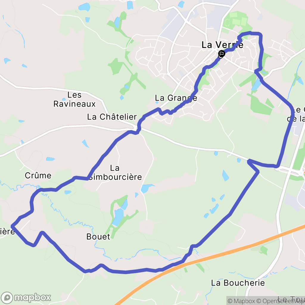 Chanverrie : carte du parcours de randonnée - France