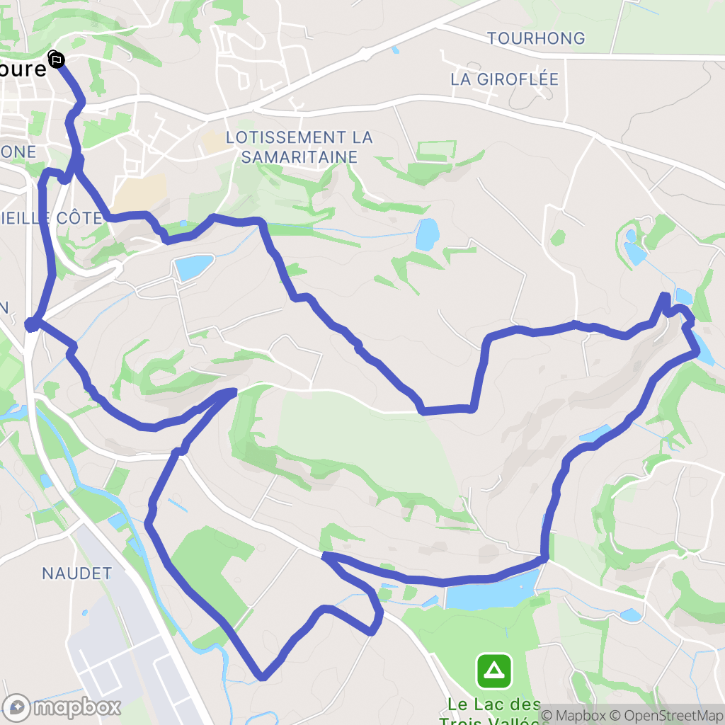 Lectoure : carte du parcours de randonnée - France