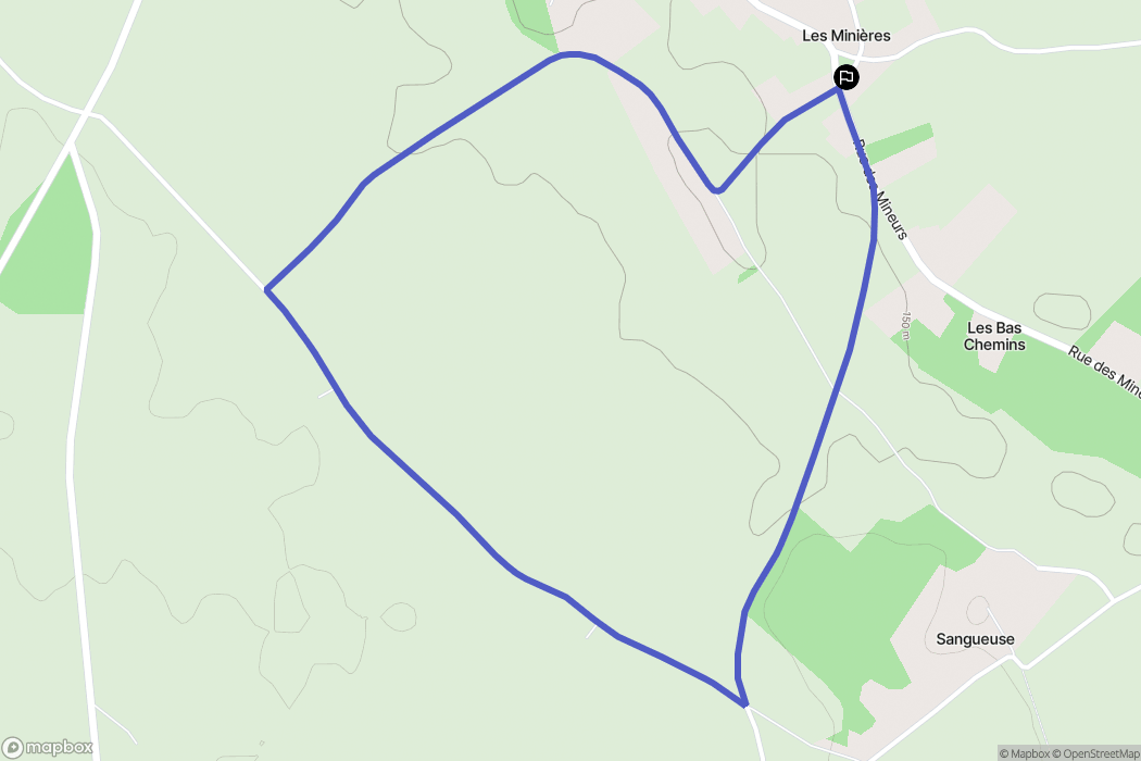 Mesnils-sur-Iton : carte du parcours de randonnée - France
