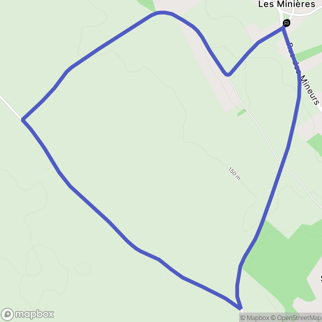 Mesnils-sur-Iton : carte du parcours de randonnée - France