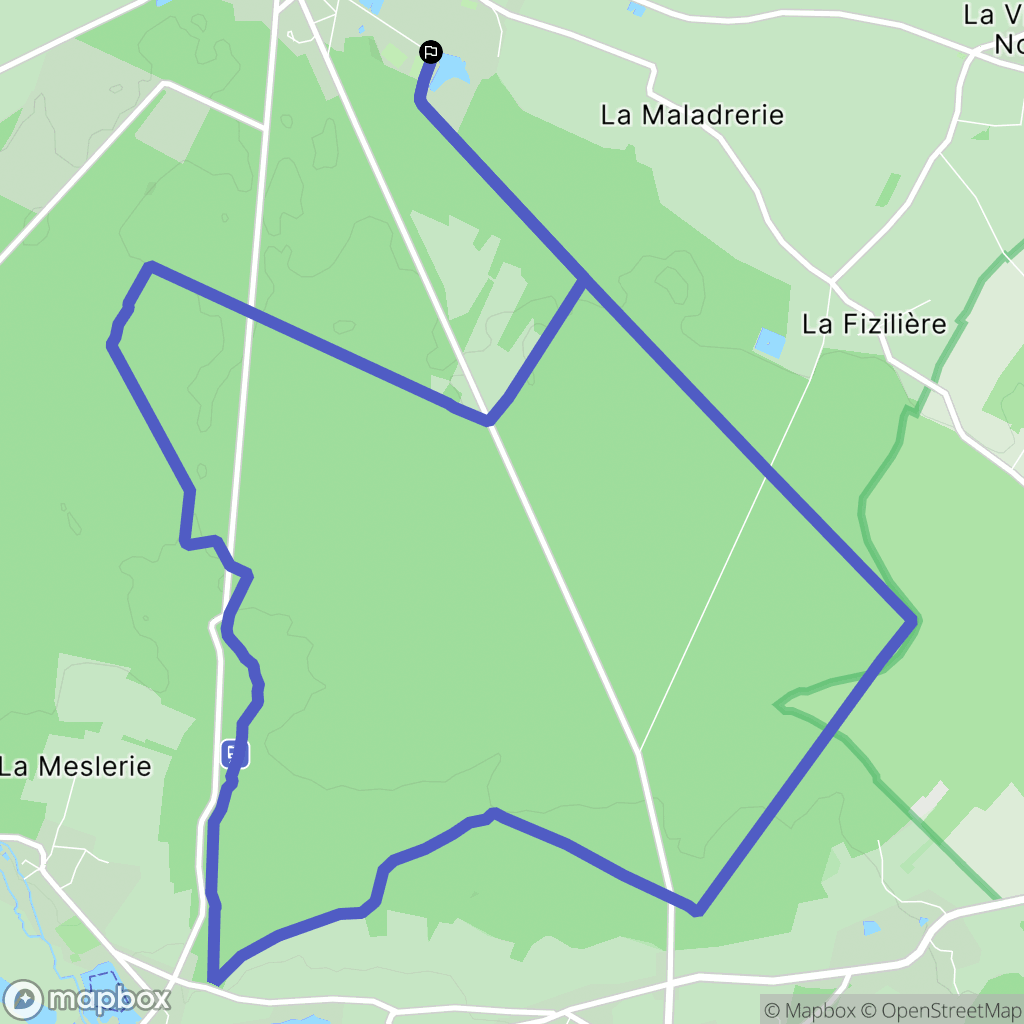 Senonches. : carte du parcours de randonnée - France