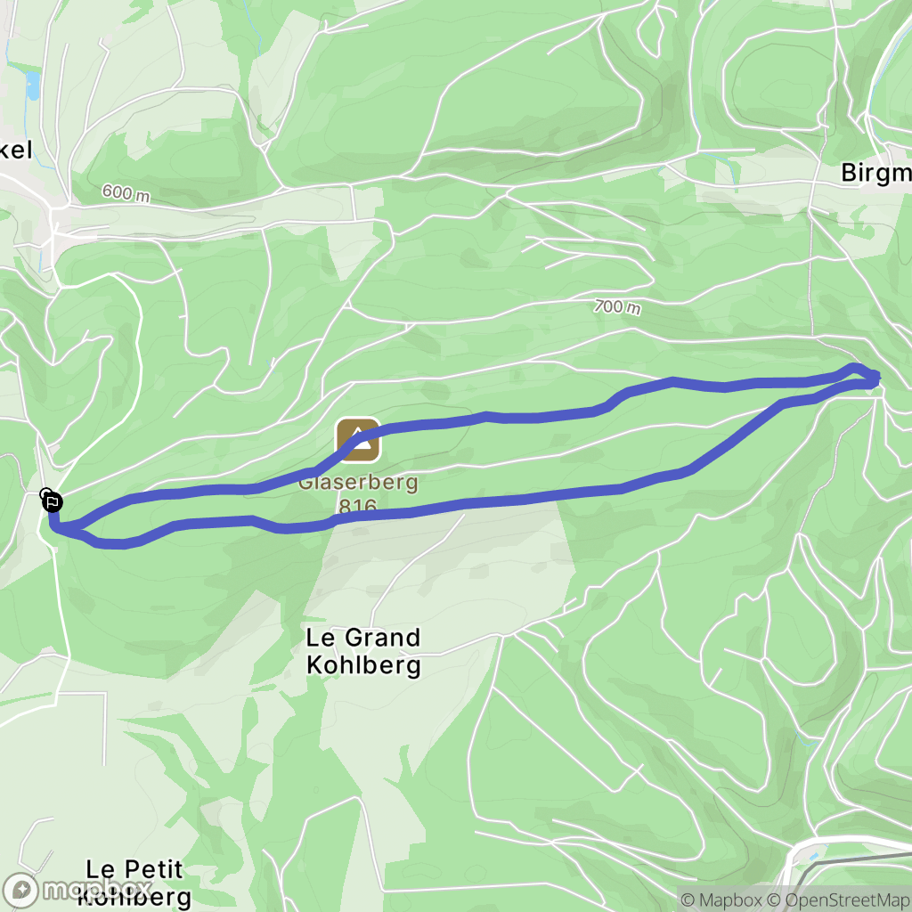 Winkel : carte du parcours de randonnée - France
