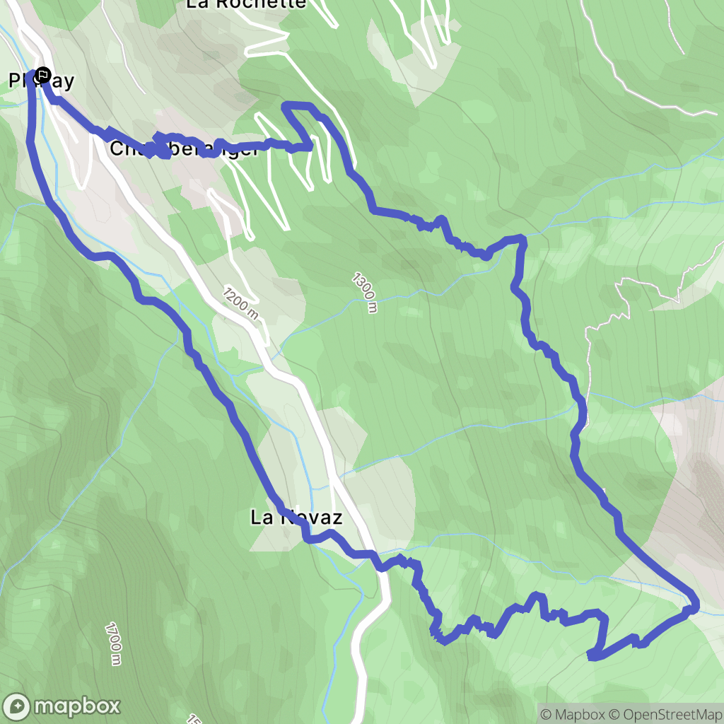 Planay : carte du parcours de randonnée - France